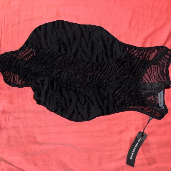 Maniere De Voir Zebra Mesh Print 2 peice Set - Picture 2 of 4